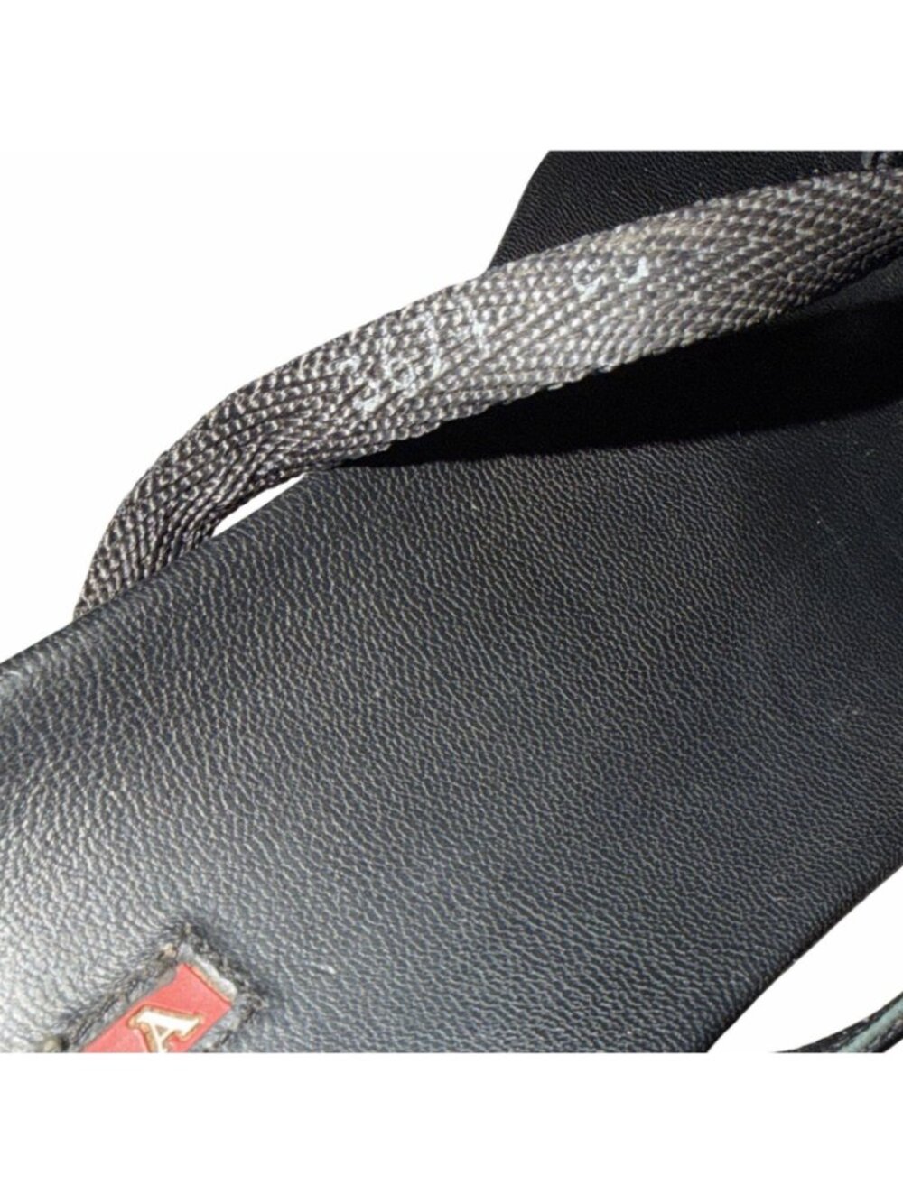 Vintage Prada Sport Linea Rossa Black Rubber Thong Sandals Slides 90s Y2K Archiv - Picture 8 of 8